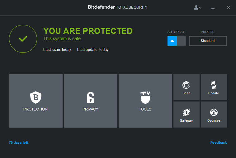 Bitdefender Total Security 2015 18.9.0.667 screenshot