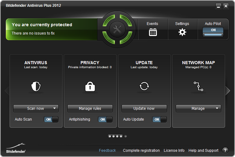 Click to view BitDefender Antivirus Plus 2012 15.0.034 screenshot