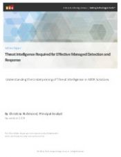 Threat Intelligence Required for Effective Managed Detection and Response
