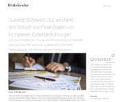 Quilvest (Schweiz) Ltd. verstärkt den Schutz von Finanzdaten vor komplexen Cyberbedrohungen