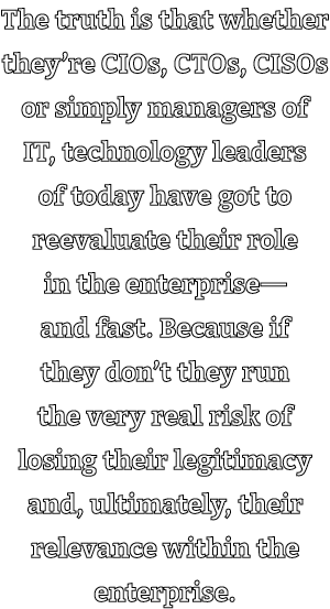 The truth is that whether they’re CIOs, CTOs, CISOs or simply managers of IT, technology leaders of today have got to...