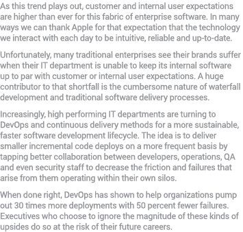 As this trend plays out, customer and internal user expectations are higher than ever for this fabric of enterprise s...