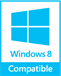 Logótipo de compatibilidade com o Windows 8