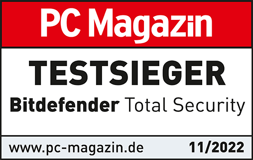 PCM Testsieger Bitdefender Total Security