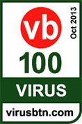 Vbspam VB100-certificatie van Virus bulletin, 2013